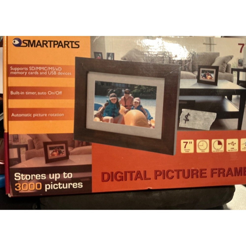 SmartParts Digital LCD Picture Frame 7" Stores up to 3000 Pictures. Great gift!!